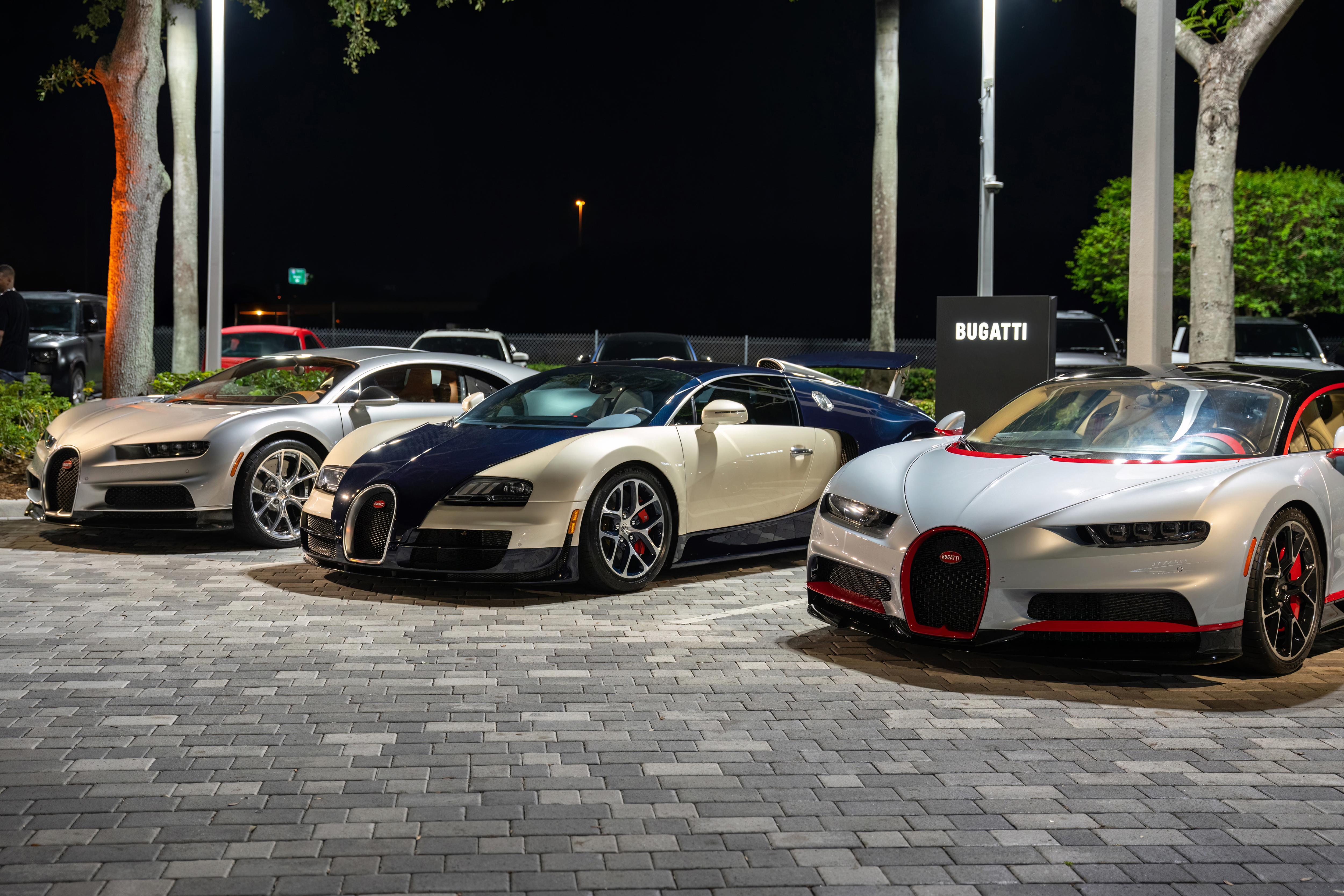 Bugatti Broward’s guests were able to admire some of the brand’s most iconic models, including the Veyron Vitesse and the Chiron.